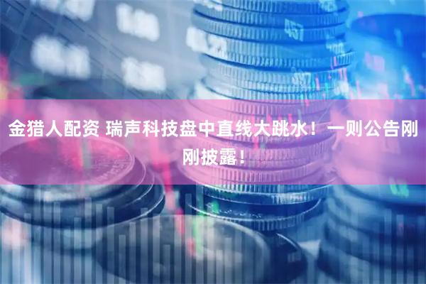 金猎人配资 瑞声科技盘中直线大跳水！一则公告刚刚披露！