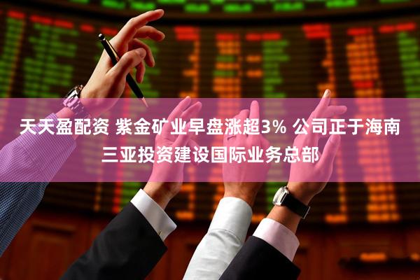 天天盈配资 紫金矿业早盘涨超3% 公司正于海南三亚投资建设国际业务总部